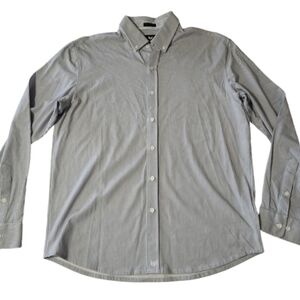 Buttercloth Icy Cotton Regular Fit Striped Button Down Dress Shirt Mint Fiber L